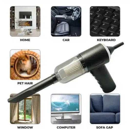 3-in-1 Mini Vacuum Cleaner – Wireless, Portable & Powerful Dust Blower for Home, Car & Office