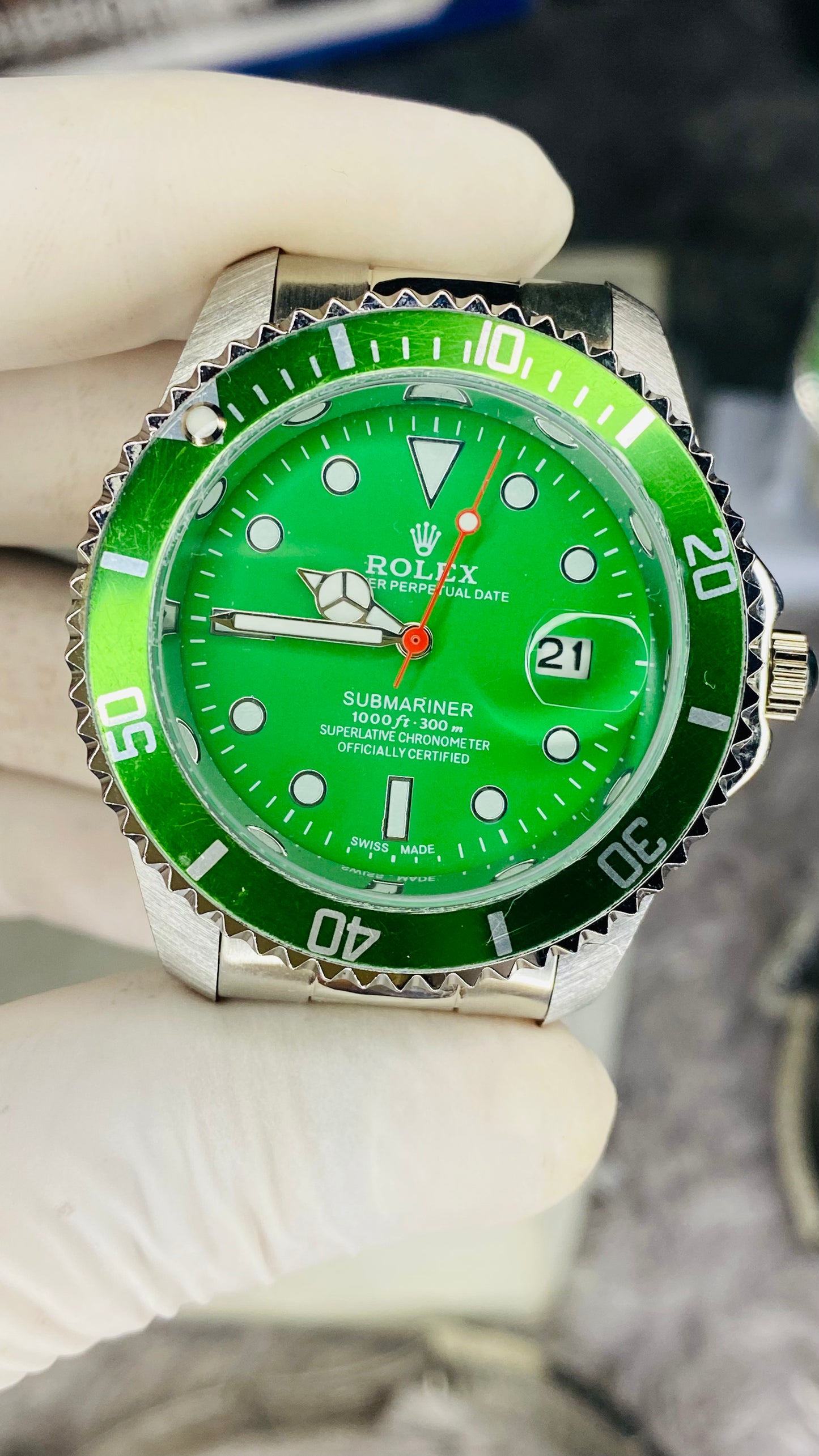 Rolex Submariner Hulk Green Dial Quartz Watch