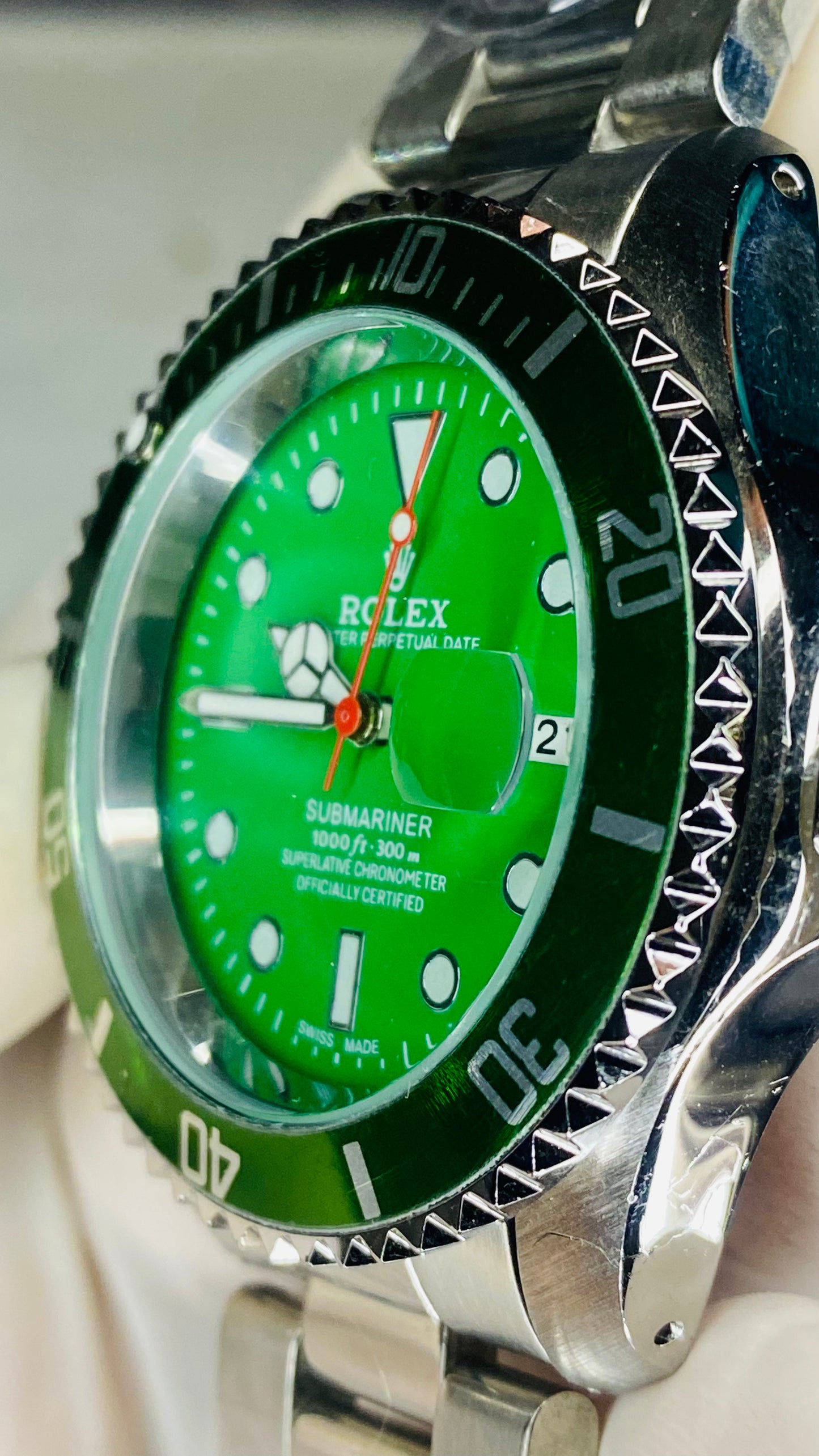 Rolex Submariner Hulk Green Dial Quartz Watch